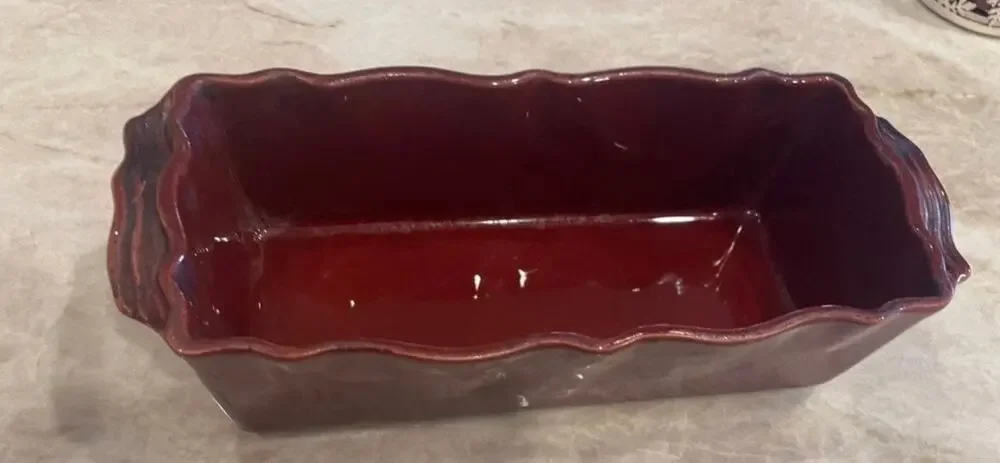 Appolia stoneware french bread pan brown glaze  France